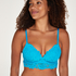 Shiloh Padded Longline Non-Underwired Bra, Blue