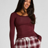 Longsleeved Jersey Pyjama Top, Purple