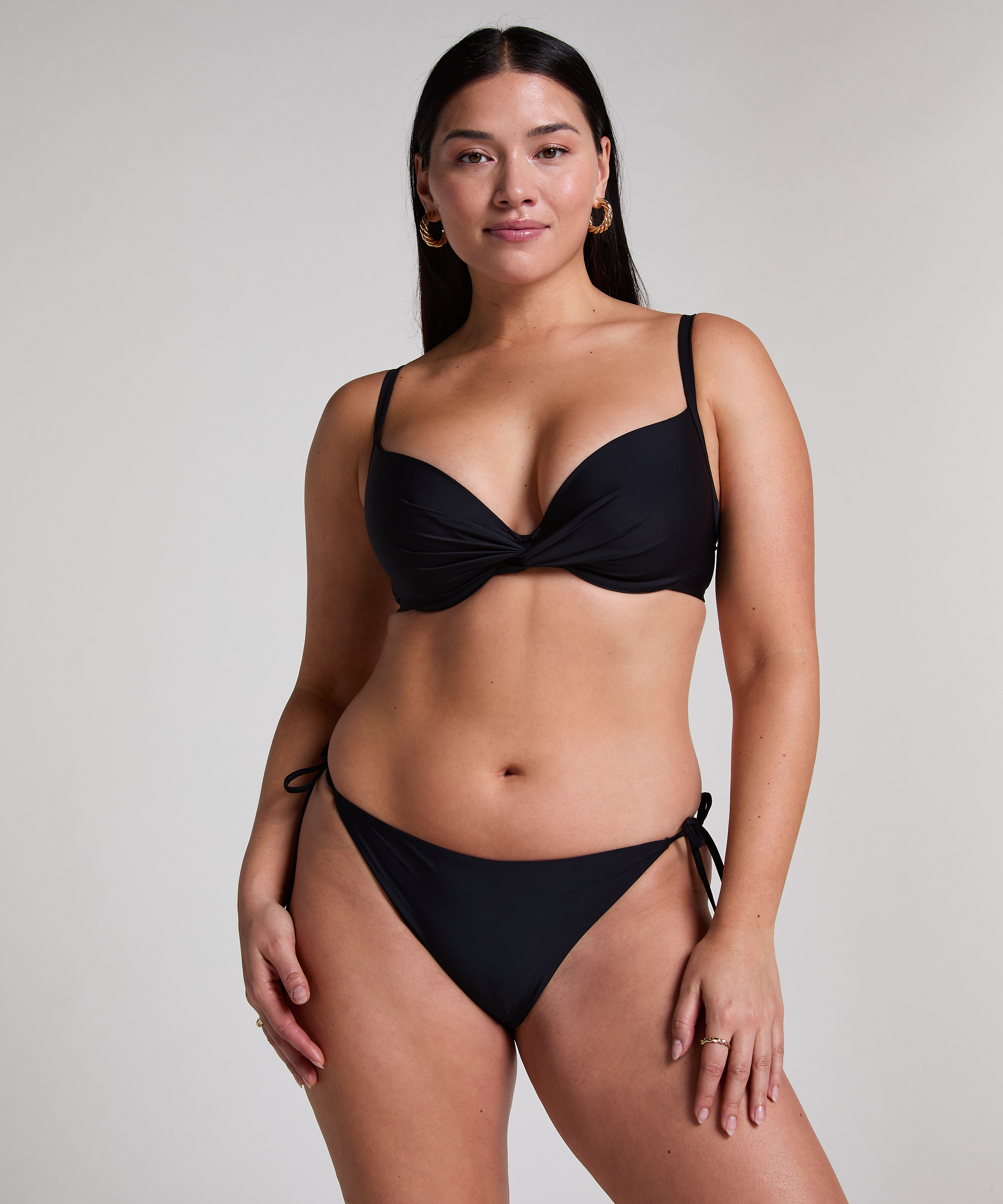 Luna Cheeky Bikini Bottom, Black, main