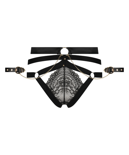 Faye high leg Brazilian, Black