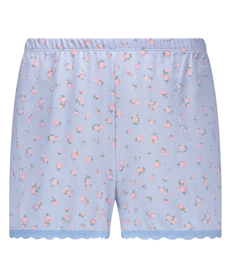 Lace Shorts Pointelle, Blue