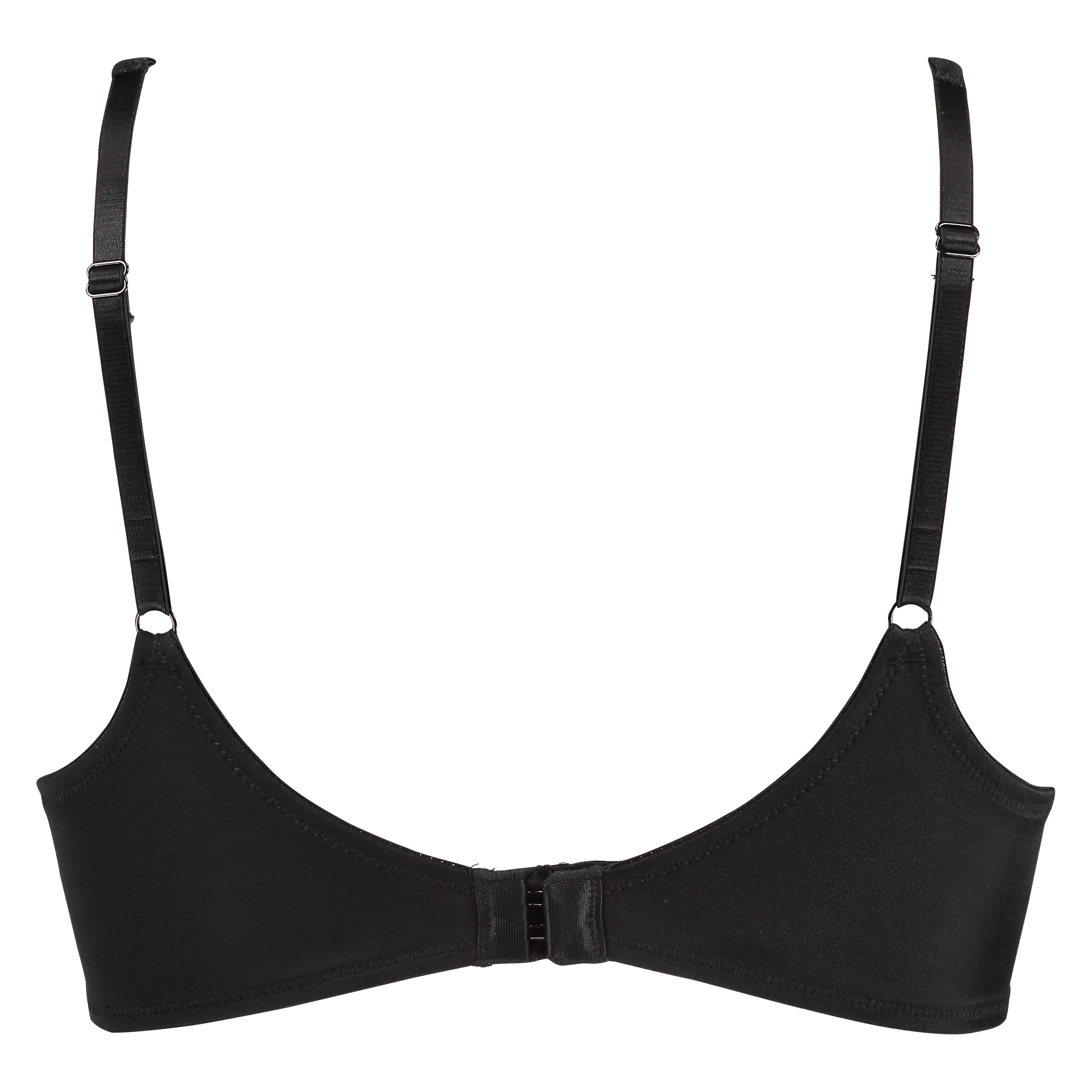 Padded Underwired Bra Satin Fleece, Black, main