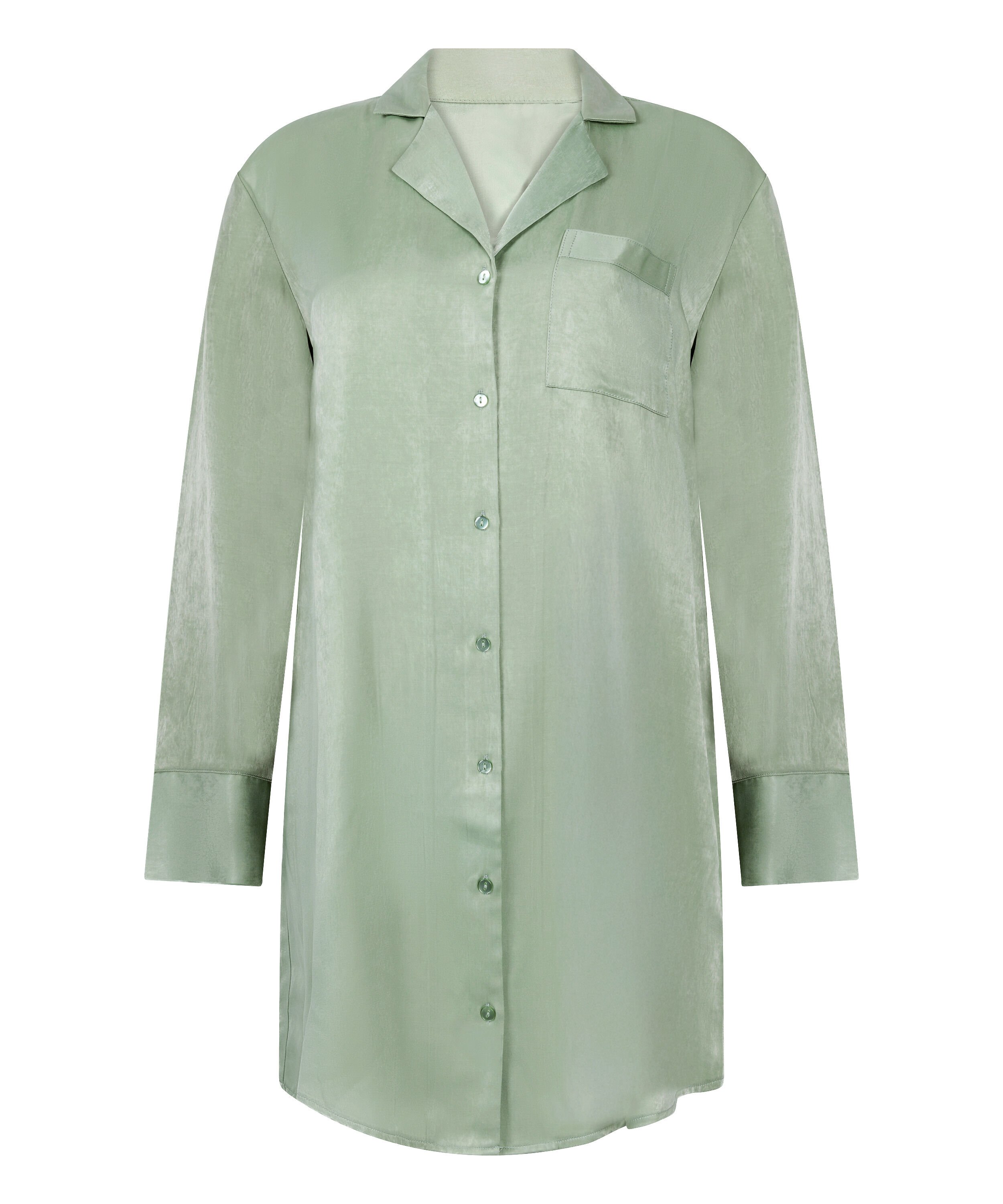 Shirtdress Satin Ayla, Green