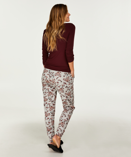 Loose-fitting Pajama Pants, Gray