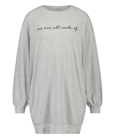 Round Neck Nightshirt, Gray