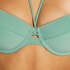 Sienna padded underwired bikini top, Green