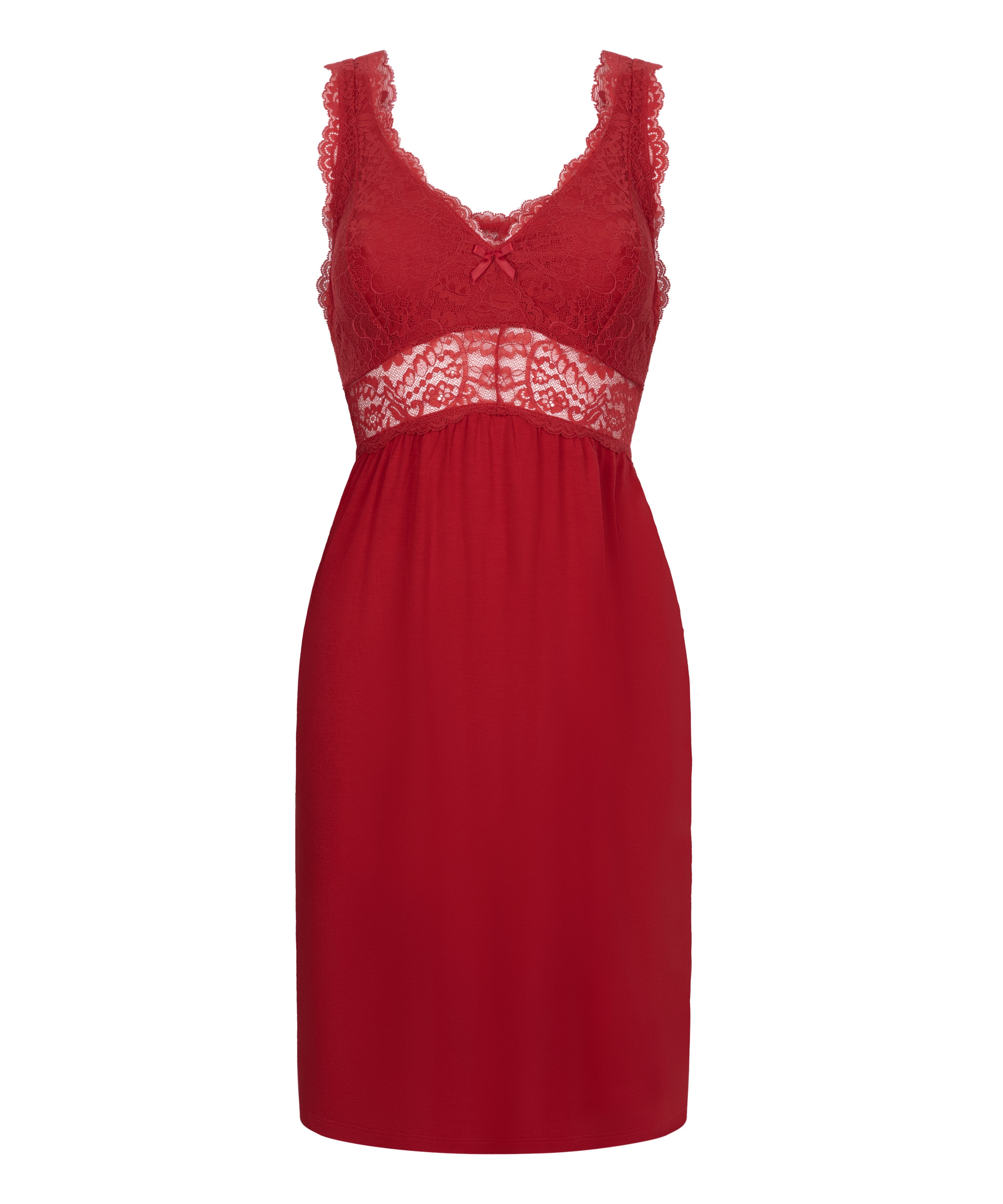 Nora Lace Slip Dress, Red, main