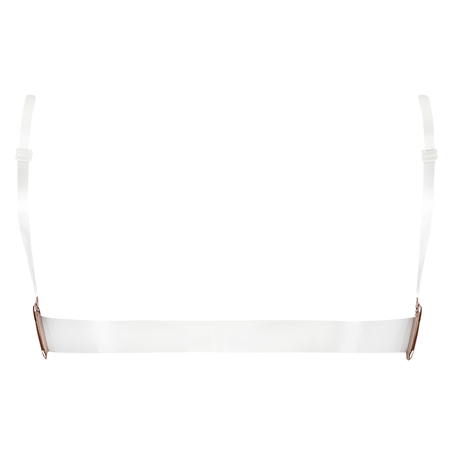 Transparent Back Padded Strapless Underwired Push-Up Bra, Beige