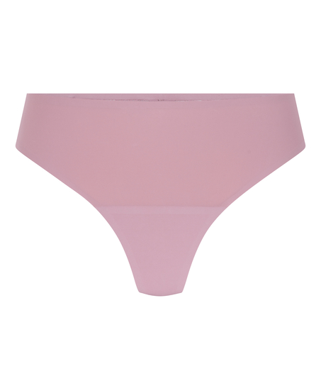 Lace Back Invisible Thong, Pink
