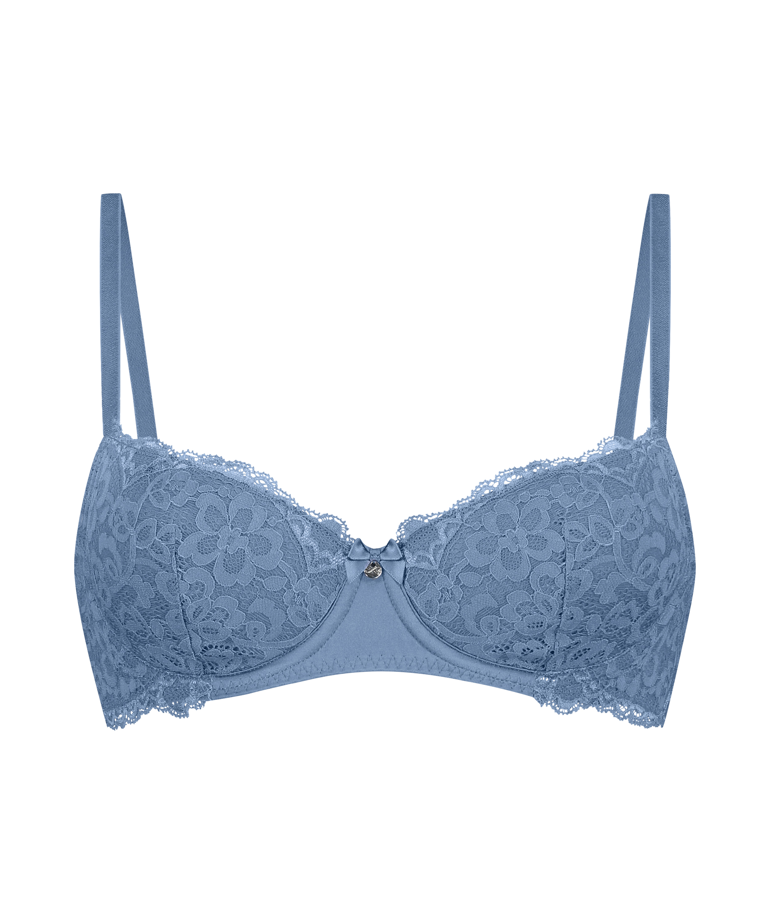 Marine Padded Underwired Bra, Blue, main
