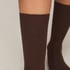 Cashmere Blend Ribbed Socks, Brown