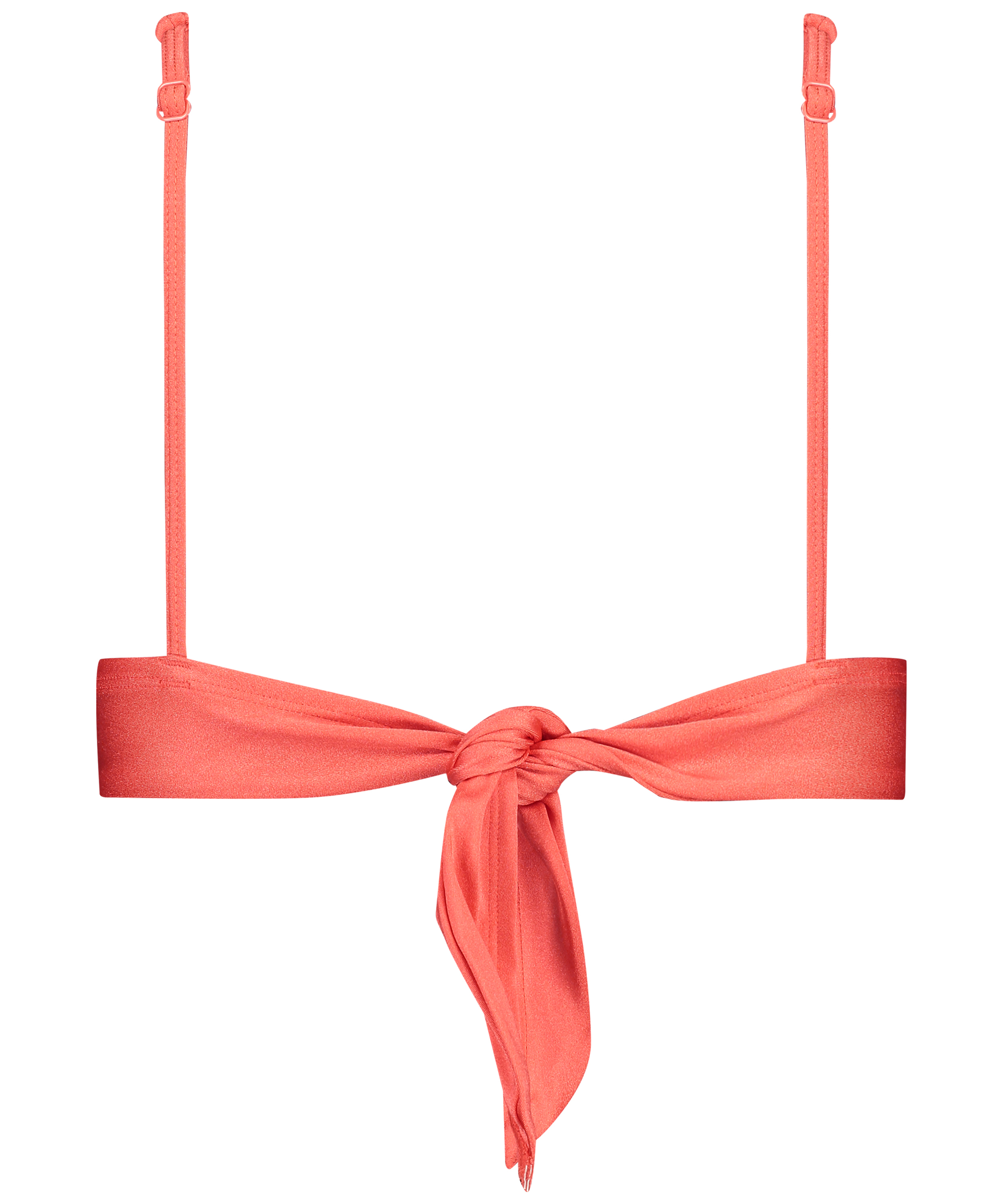 Luxe Triangle Bikini Top, Red, main