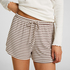 Pyjama Shorts Striped Jersey, White