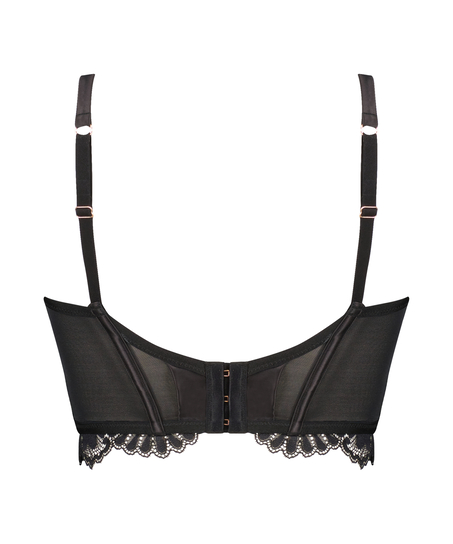 Jamie Non-Padded Underwired Longline Bra, Black