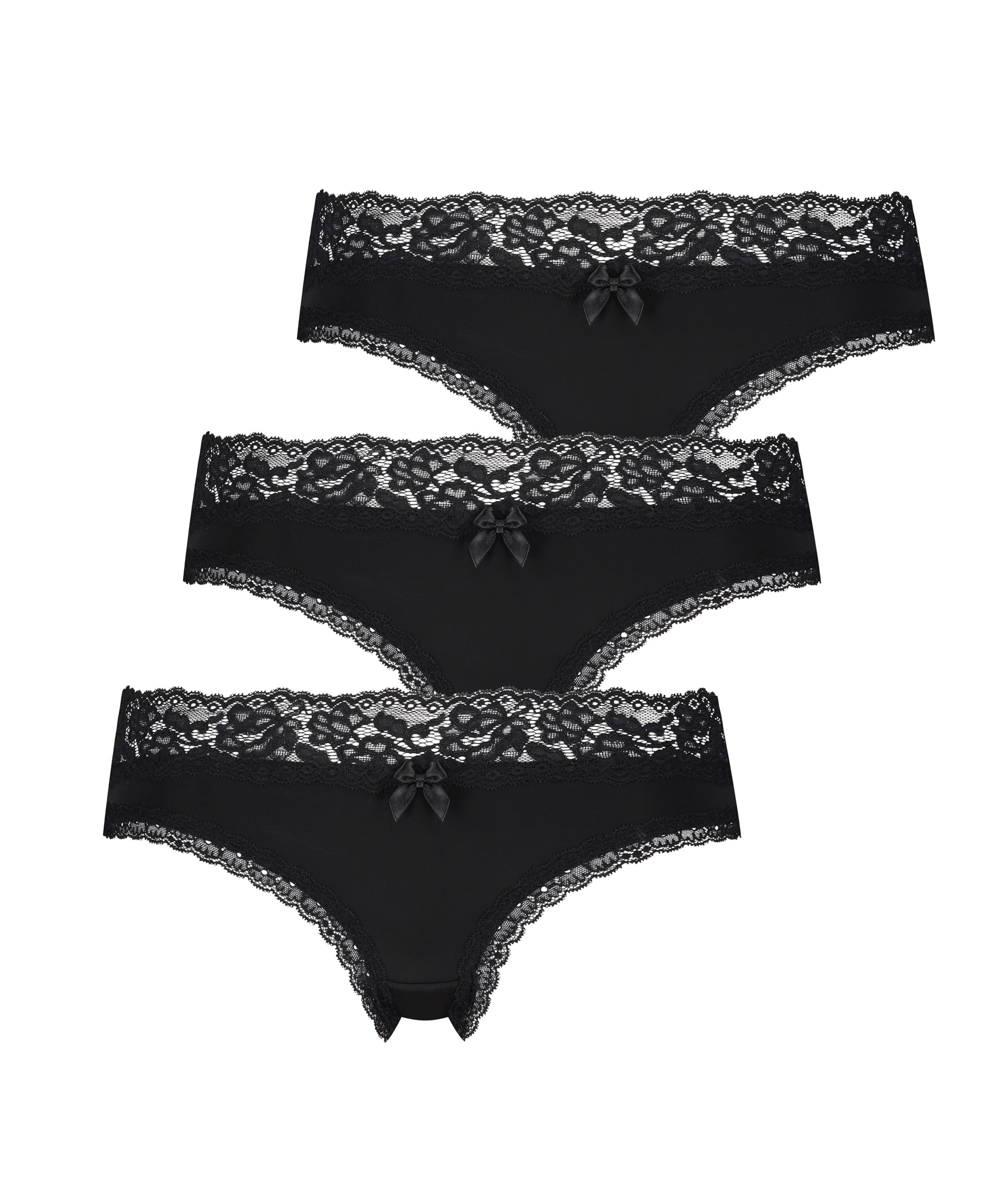 3-Pack Dakota Brazilian Shorts, Black, main