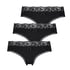 3-Pack Dakota Brazilian Shorts, Black