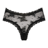V-shaped Brazilian knickers mesh, Black