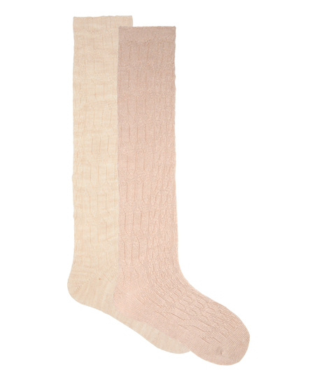 Socks Long 2 Pair, Orange