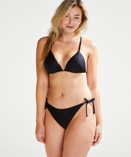 Cannes Brazilian bikini bottoms Vivian Hoorn, Black