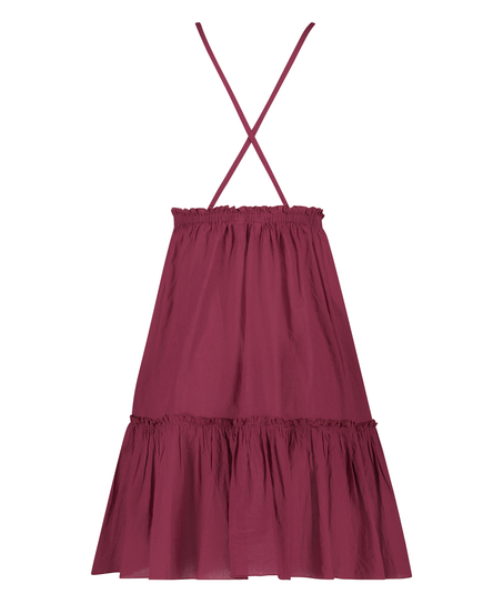 Tiered beach dress, Red