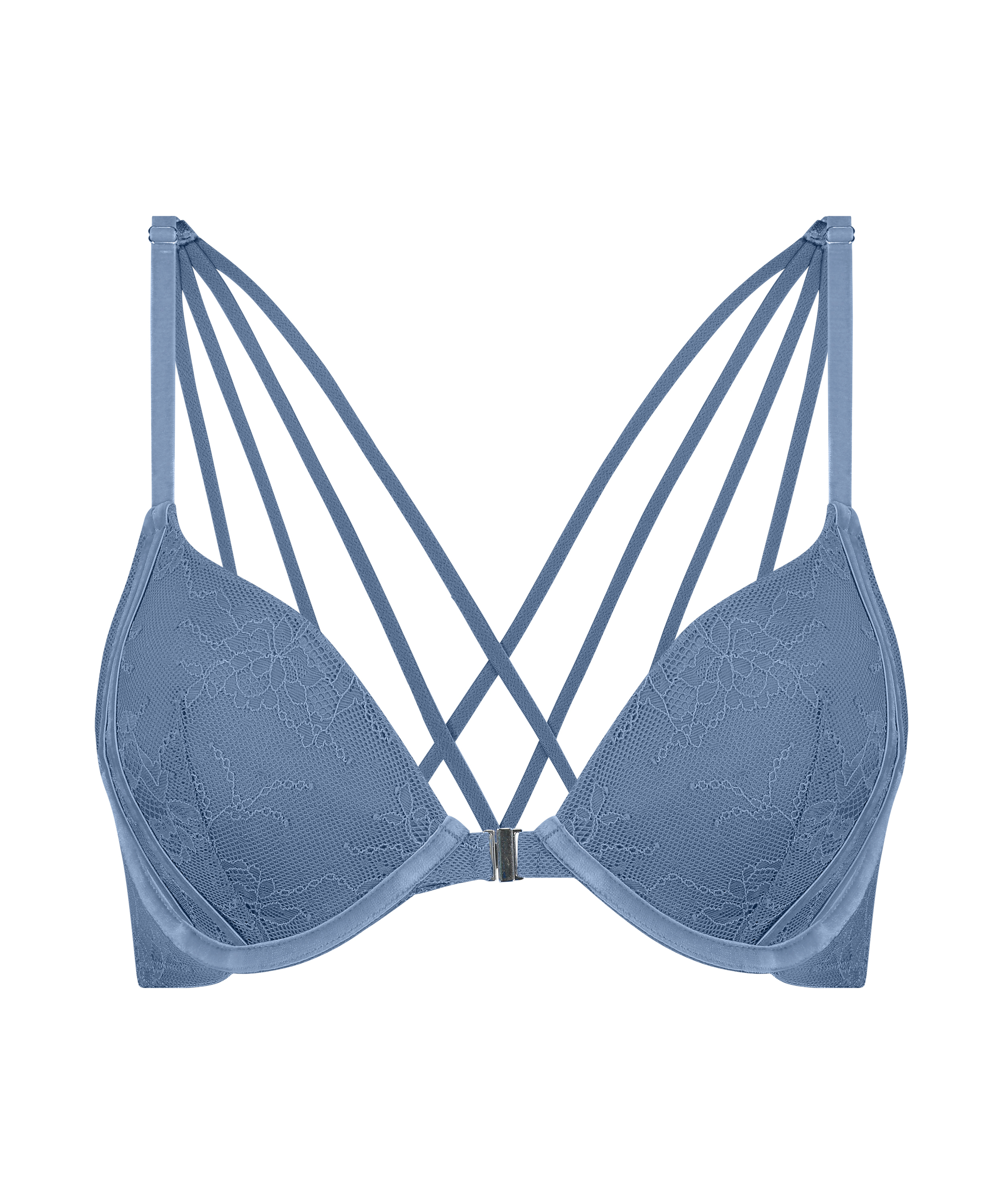 Molly Padded Underwired Push-Up Bra, Blue, main