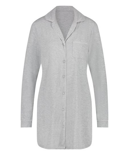 Essential Jersey Shirtdress, Gray