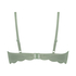 Scallop Padded Underwired Bikini Top, Green