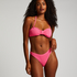 Crinkle Bandeau Bikini Top, Pink