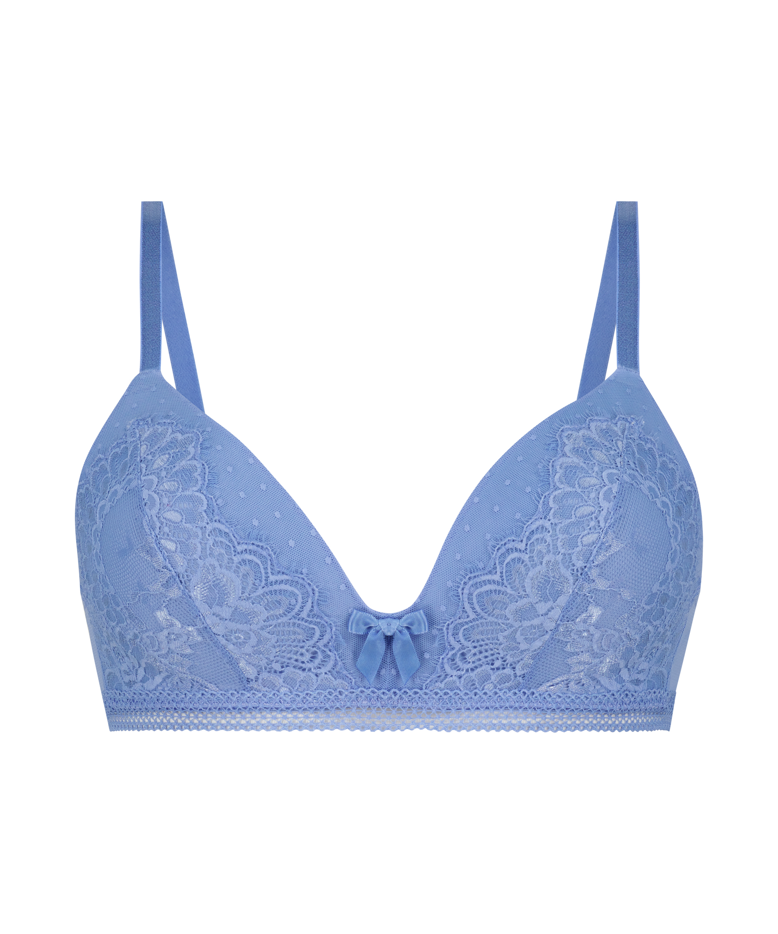 Bessie Padded Non-Wired Bra, Blue, main