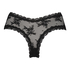 V-shaped Brazilian knickers mesh, Black