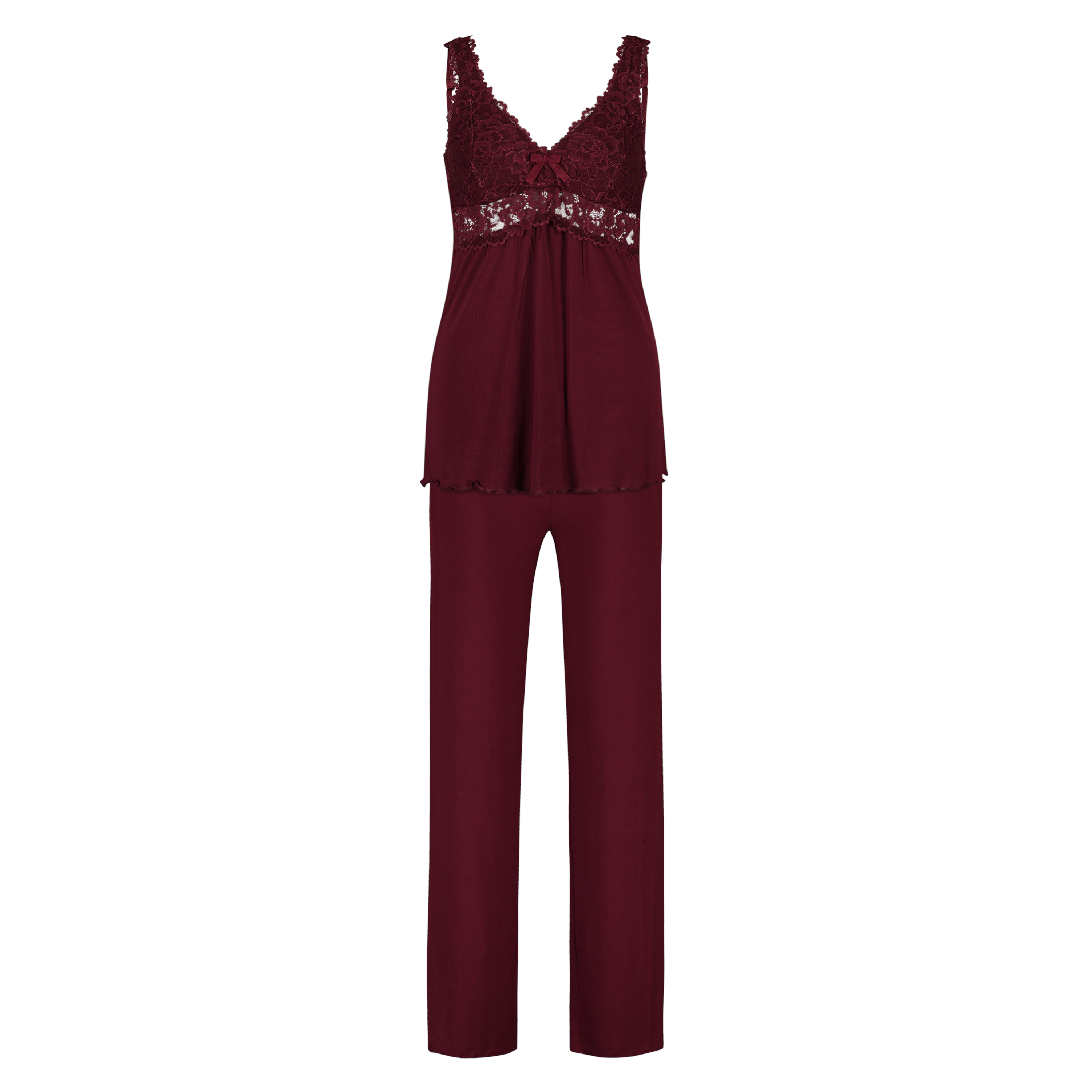 Pyjamaset Modal lace, Red, main