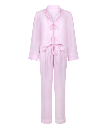 Pyjama Set Woven Monchou, Pink