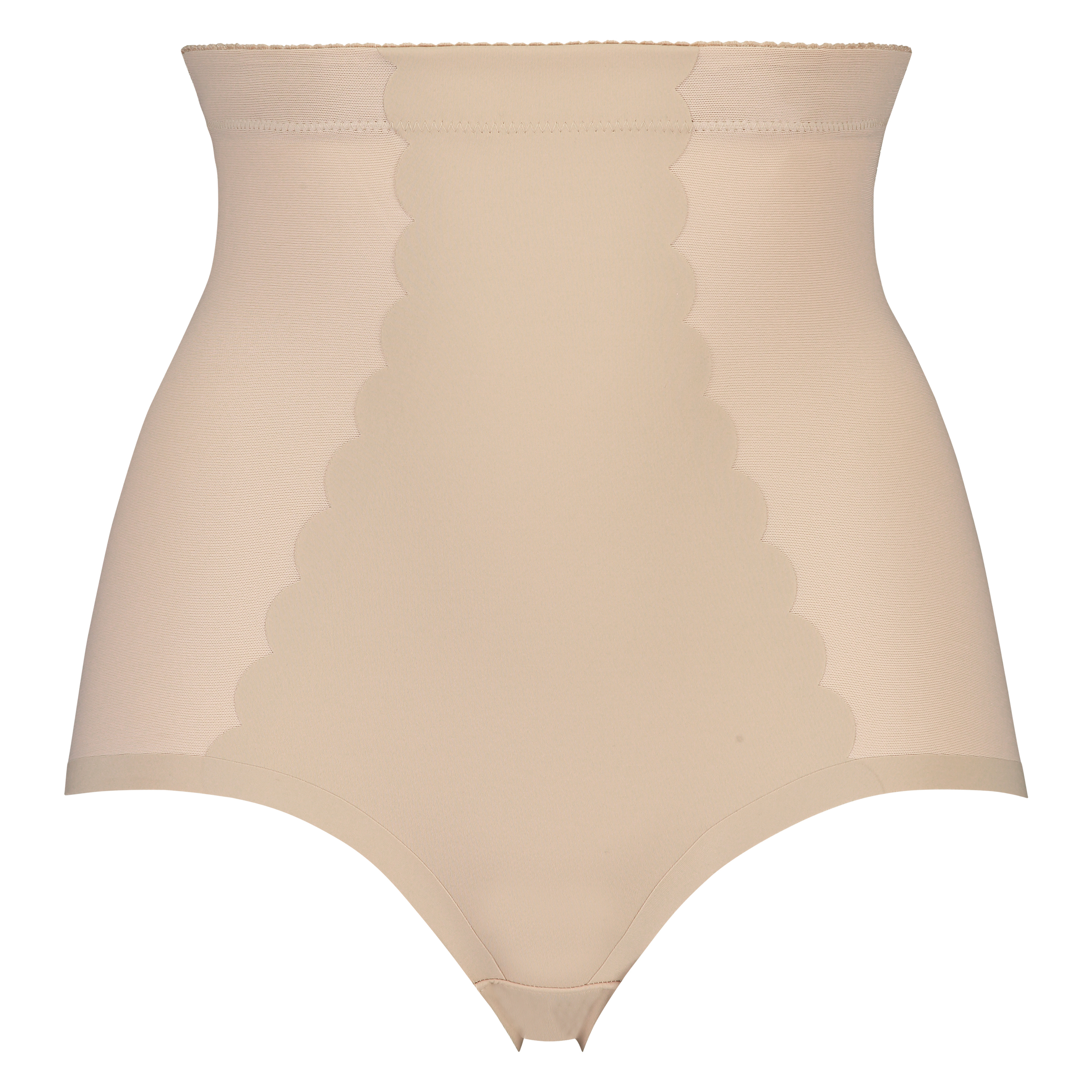 Sculpting scallop high waisted brief - Level 3, Beige, main