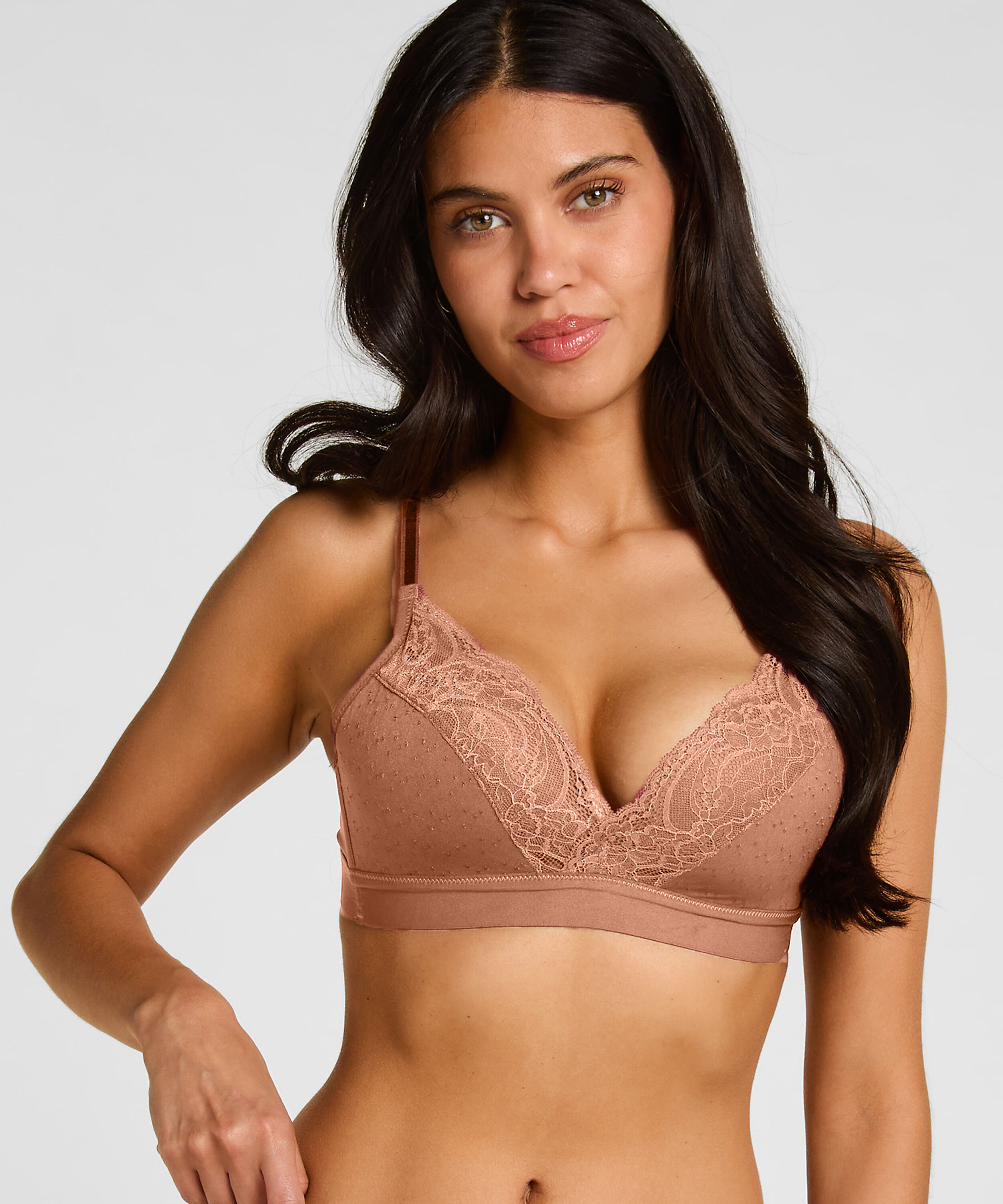 Sophie Padded Non-Underwired Bra, Brown