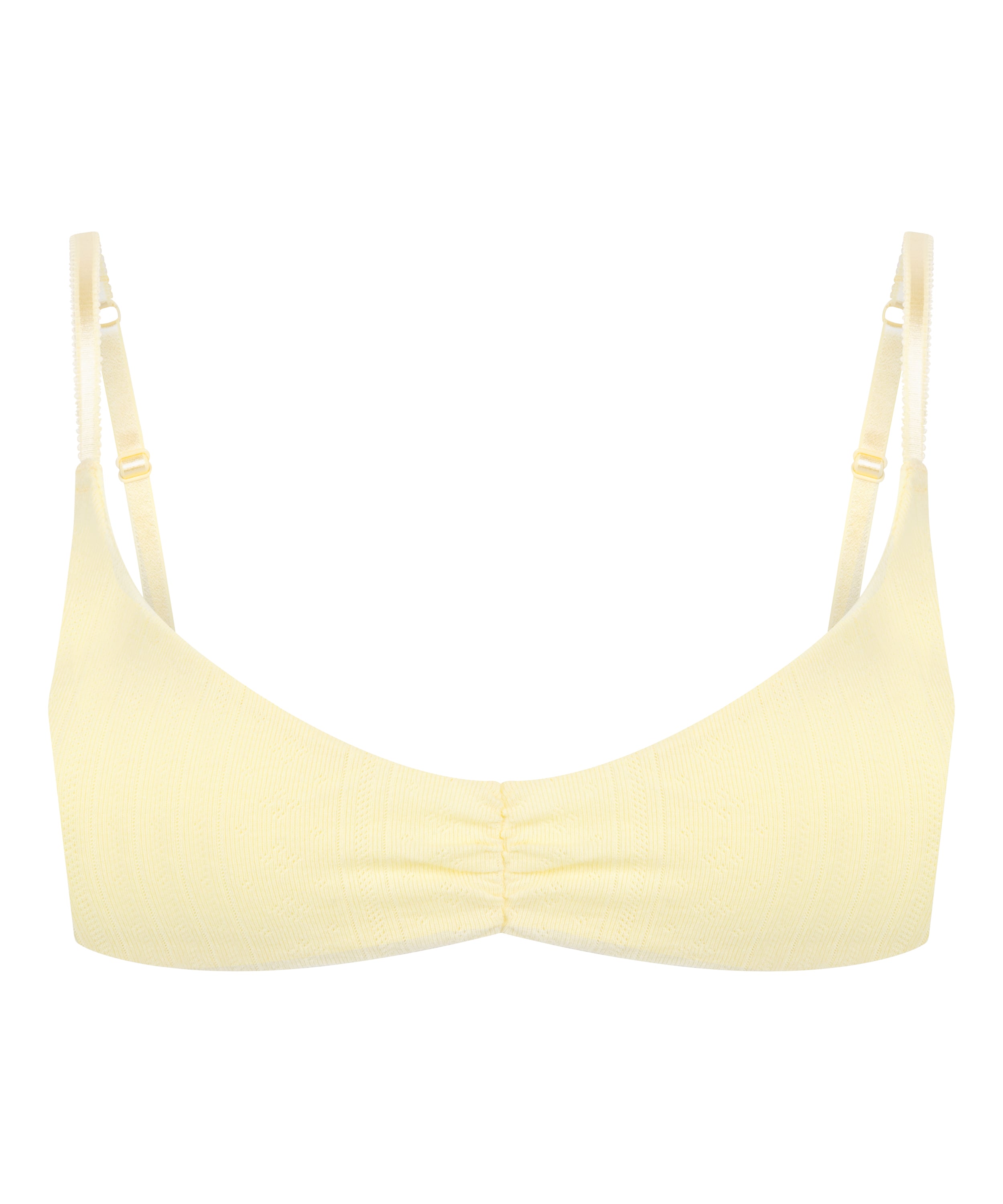 Pointelle Bralette, Yellow, main
