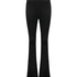 Flared Velvet Leggings, Black