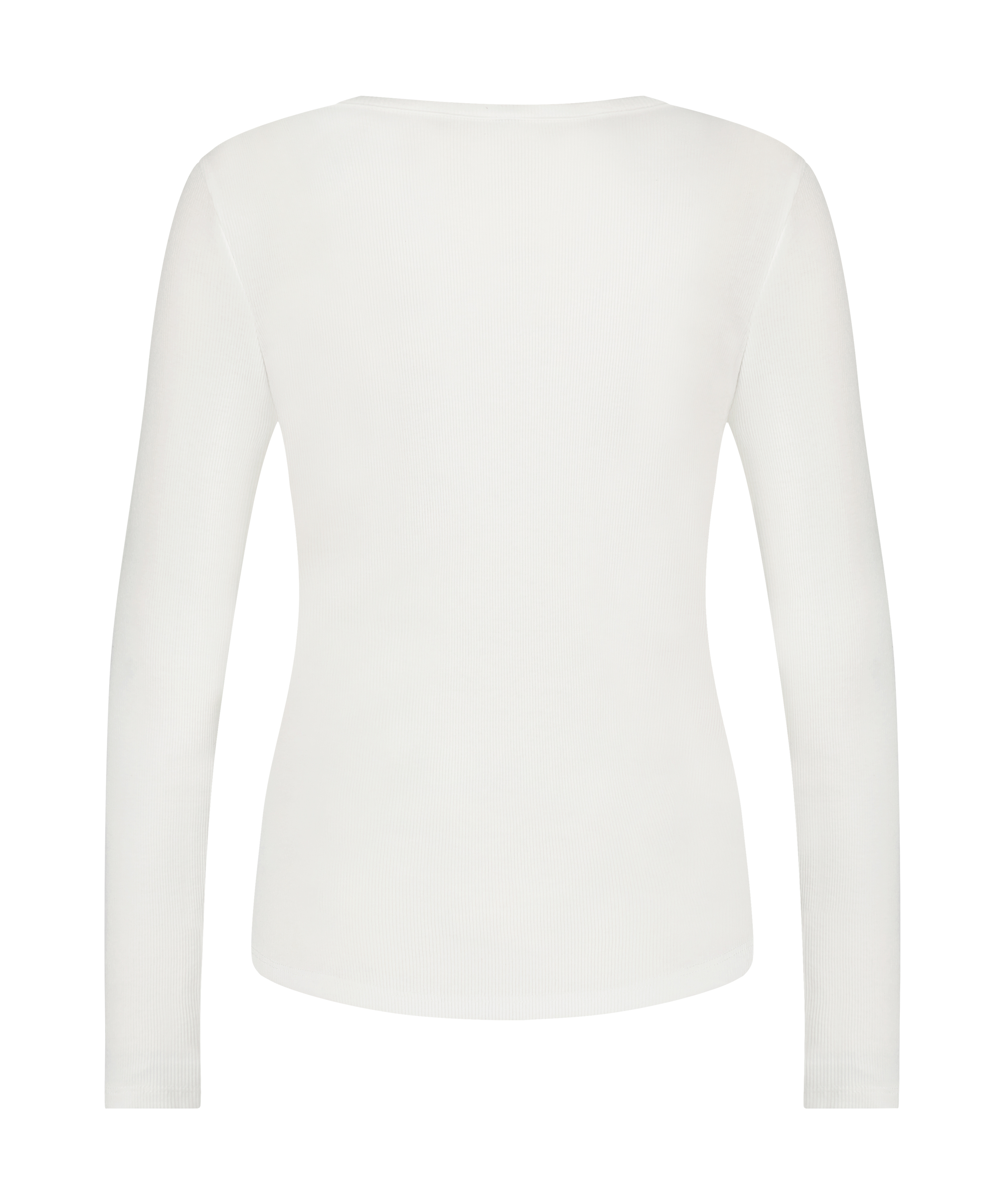 Long-Sleeved Pyjama Top, White, main