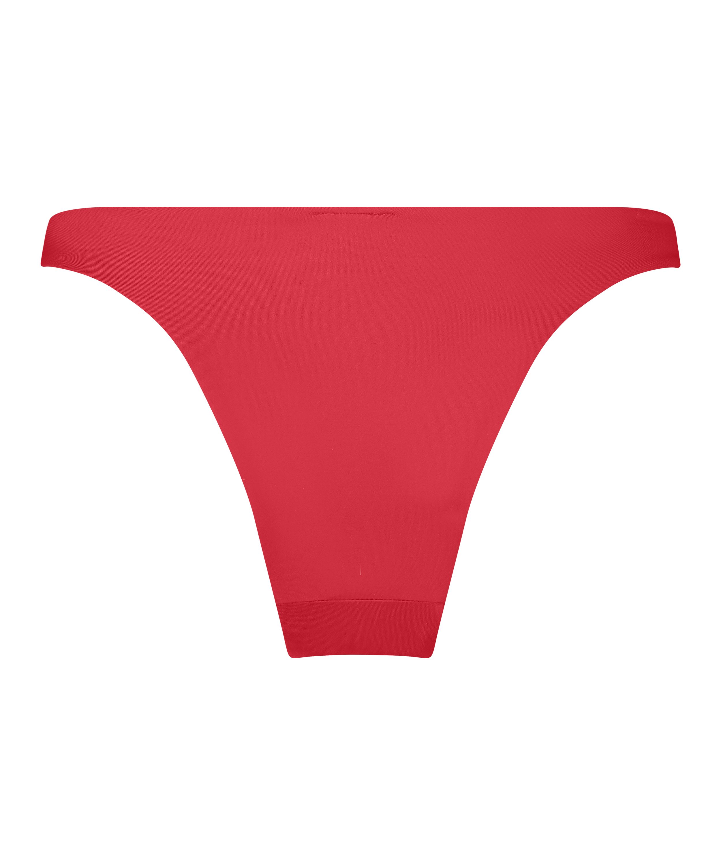 Luxe High-Leg Bikini Bottoms, Red, main
