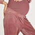 Velours Pintuck maternity jogging bottoms, Pink