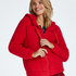 Fleece cardigan, Red