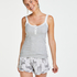 Singlet top cami rib lace, Gray
