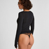 super soft Boatneck Shirt with Cashmere, Black