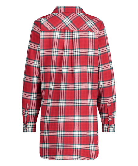 Boyfriend Check Nightshirt, Red