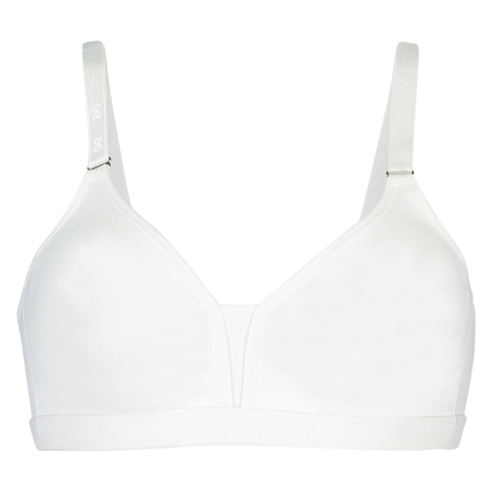 Non-Padded Non-Underwired Bra, White