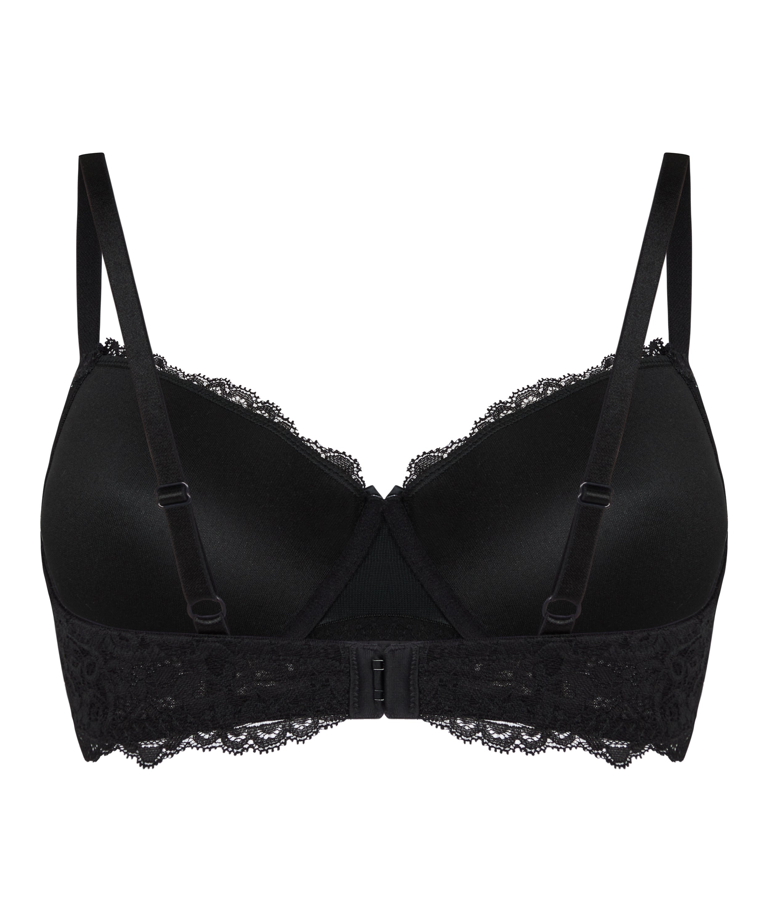 Marine Padded Underwired Bra, Black, main