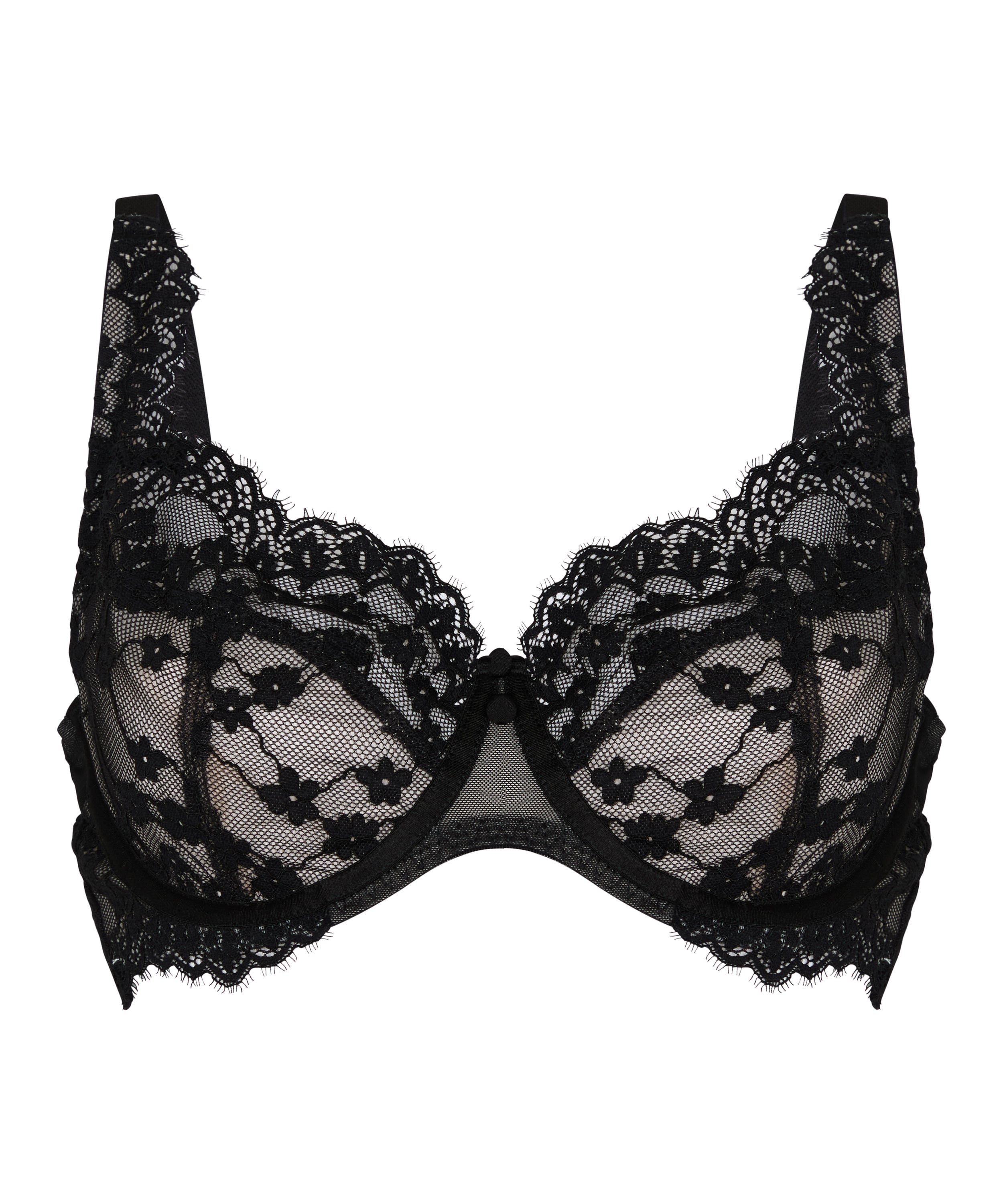Daisy Non-Padded Underwired Bra, Black, main