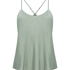 Ayla Satin Cami Top, Green