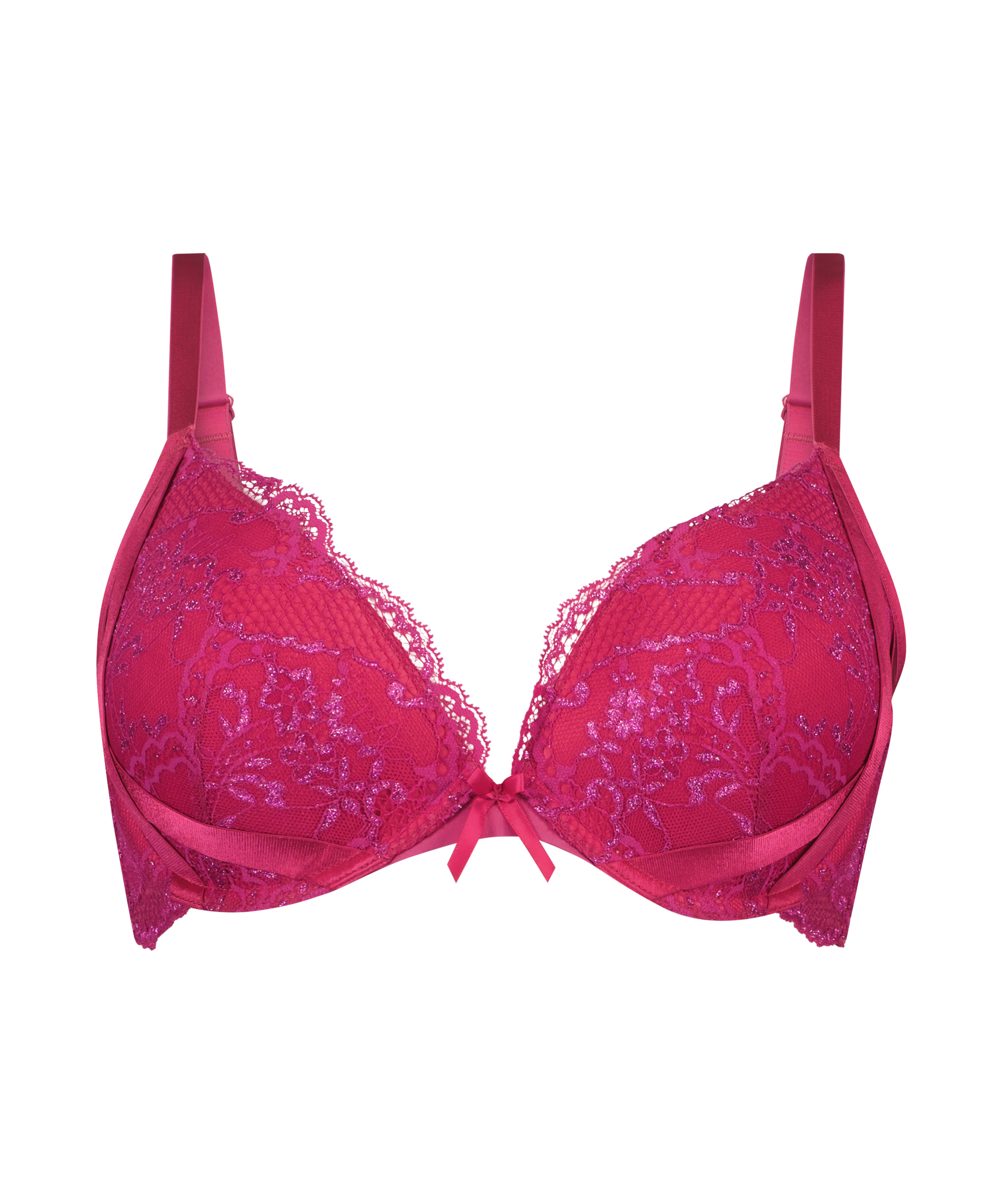 Reeva padded push-up underwired bra, Pink, main