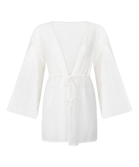 Beach Crochet Kaftan, White
