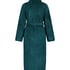Long Fleece Bathrobe, Blue